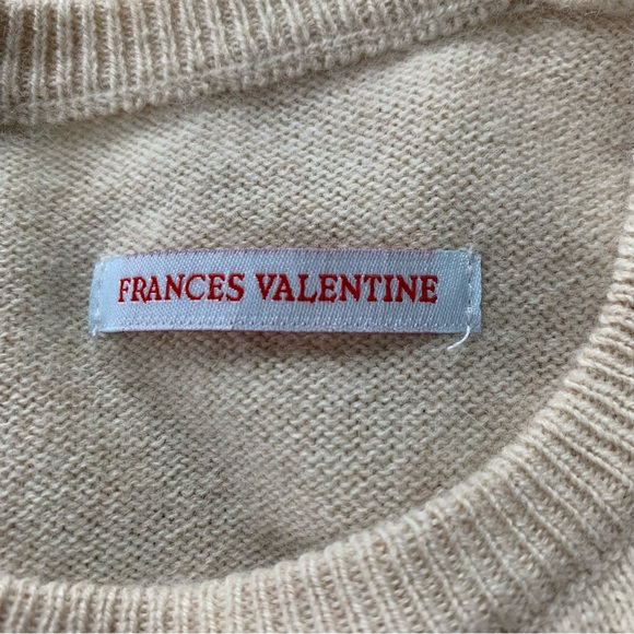 Frances Valentine Floral Intarsia Angora Lambswool Sweater Women’s S Pink Art - Picture 14 of 17